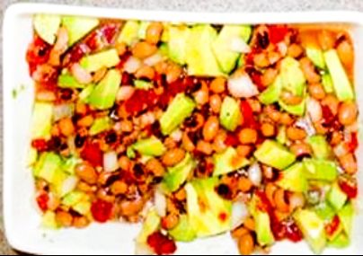 The main ingredients of this recipe are black-eyed peas tomatoes and avocado - photo 7