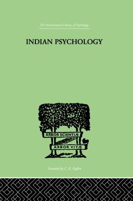 Sinha Indian Psychology Perception