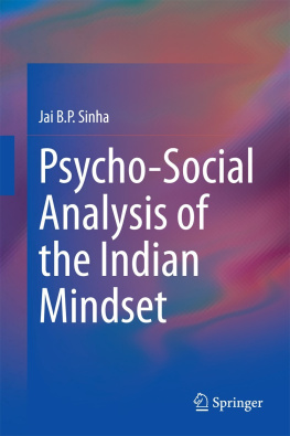 Sinha - Psycho-Social Analysis of the Indian Mindset