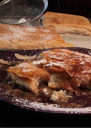 Bougatsa made with tofu filling and crispy phyllo dough Breakfast Bougatsa - photo 5