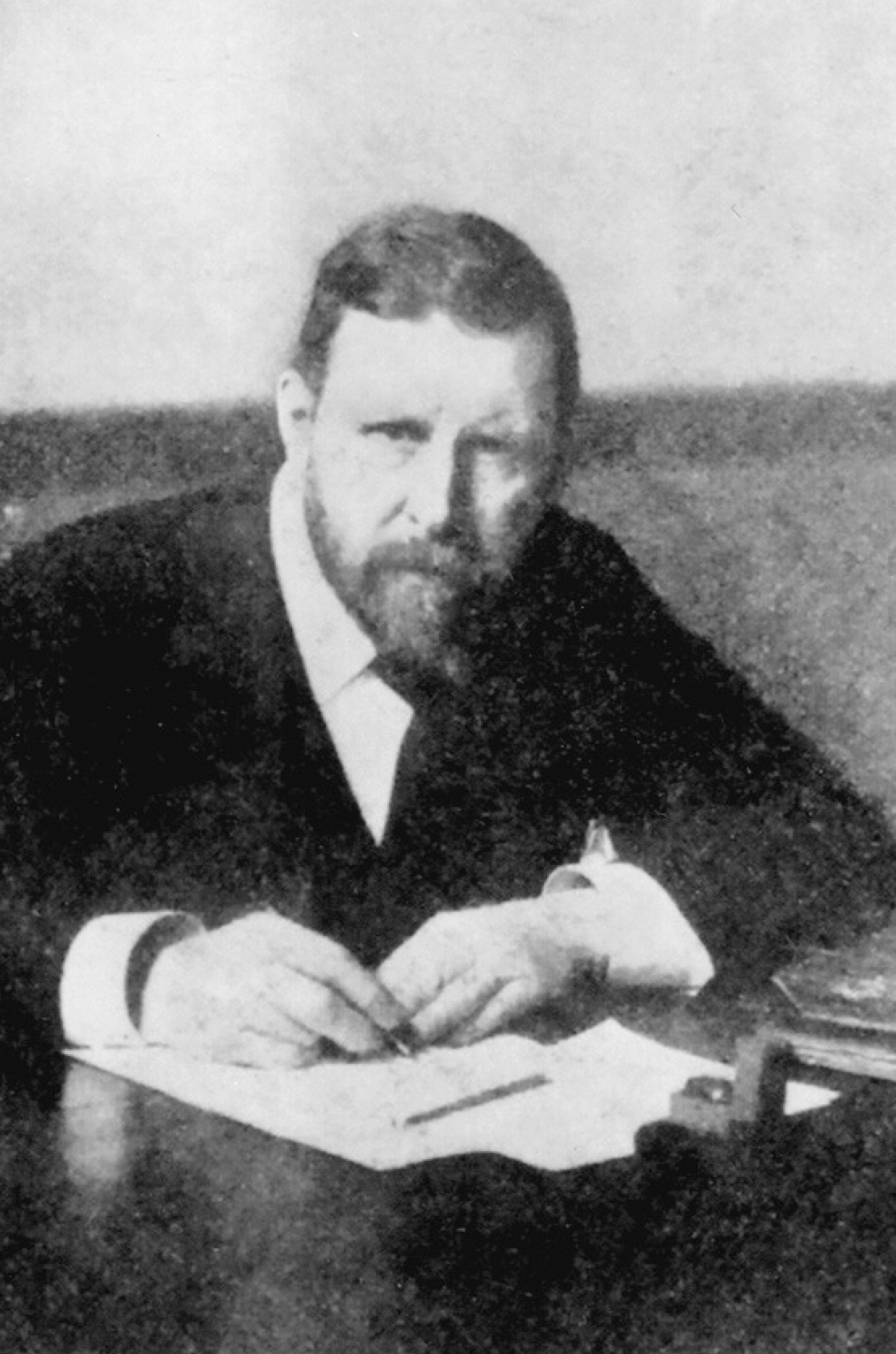 The only known photograph of Bram Stoker writing WHAT MANNER OF MAN IS THIS - photo 7