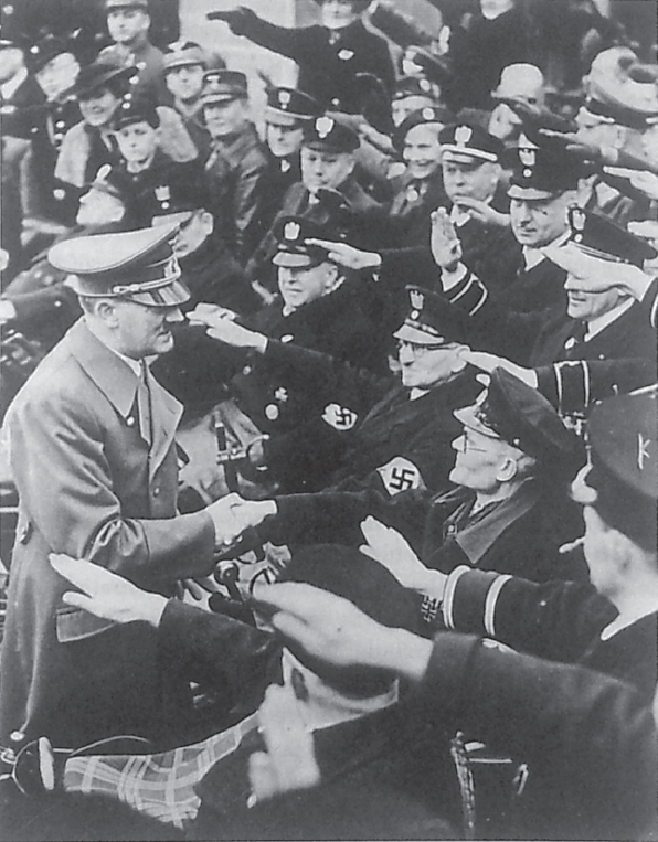 Hitler greets disabled veterans Berlin March 1939 Deaf students at the - photo 6