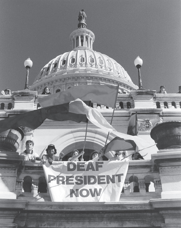 Deaf students at the Capitol building during their occupation at Gallaudet - photo 7