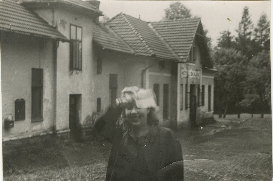 Mom during the war maybe seventeen years old Mom outside her childhood - photo 6