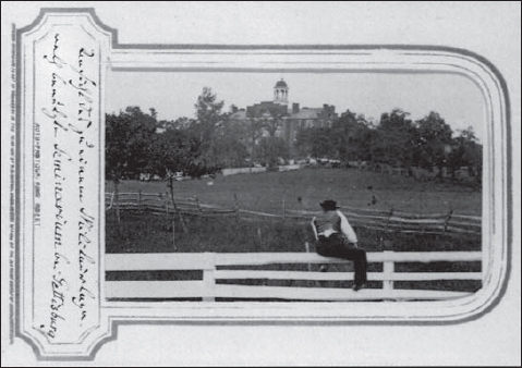 Postcard view of Gettysburgs Lutheran Seminarys east side showing the cupola - photo 8