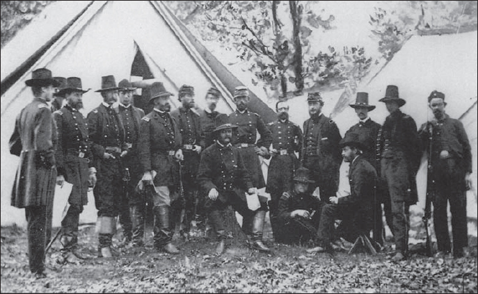 Burnside and his staff before Hooker relieved him of command of the Army of the - photo 9