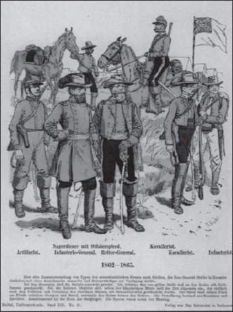 European idealized representations of Confederate and Federal Army uniforms - photo 12