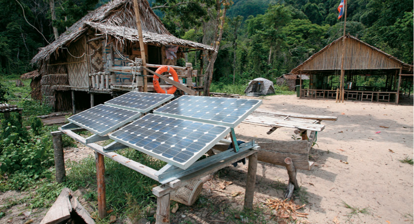 With a few photovoltaic panels and storage batteries isolated areas miles off - photo 5