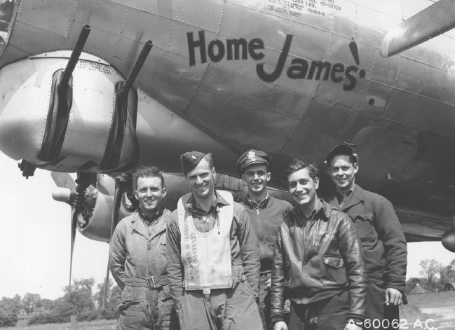 Lieutenant James and some of his crew of B-17 Home James of 457th Bomb Group - photo 2