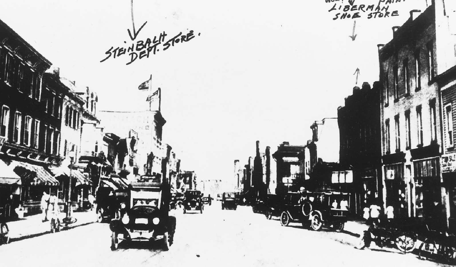 This 1907 scene on Broadway shows Steinbachs department store on the left and - photo 3