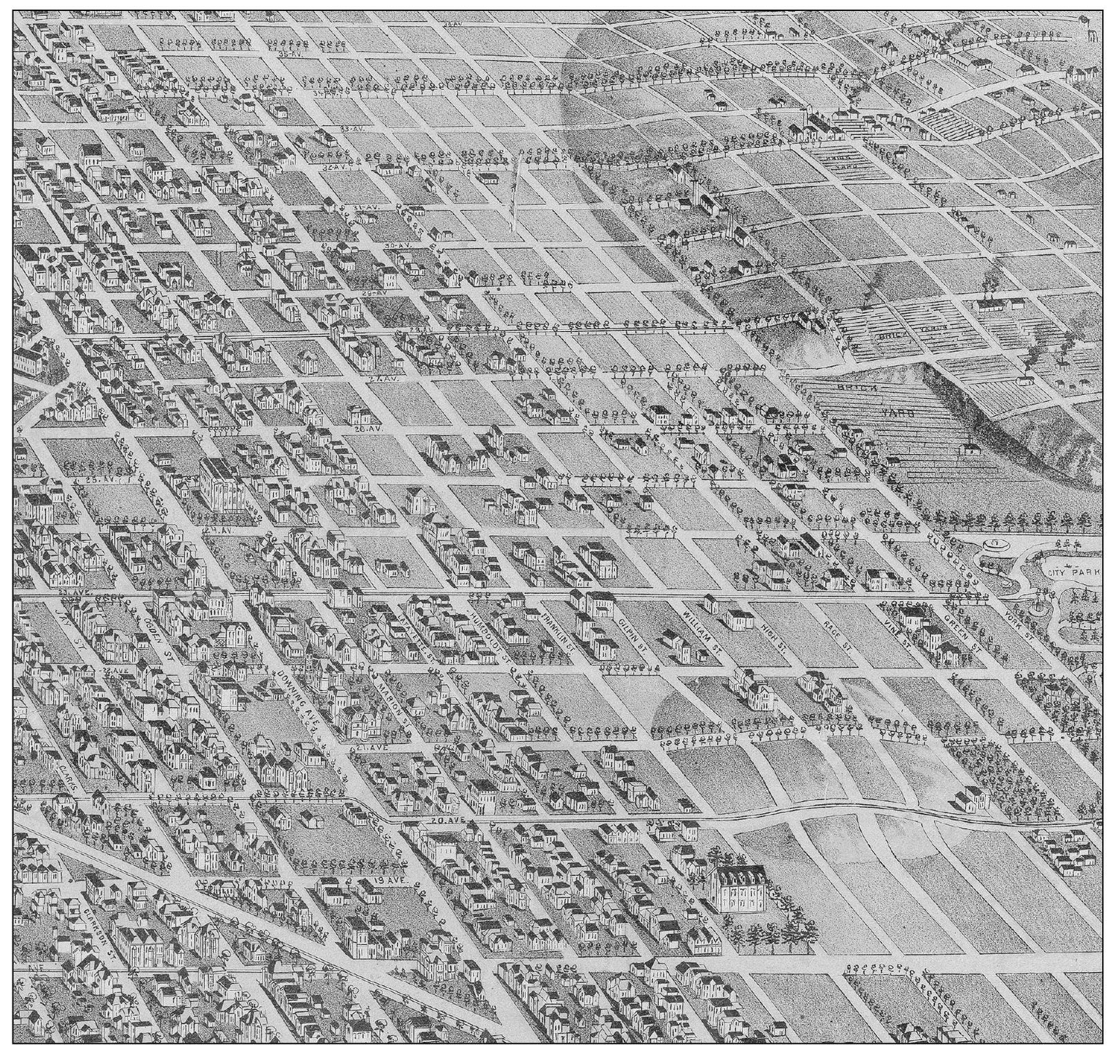 THE WHITTIER AREA PERSPECTIVE MAP 1889 Whittier was a new residential area in - photo 3
