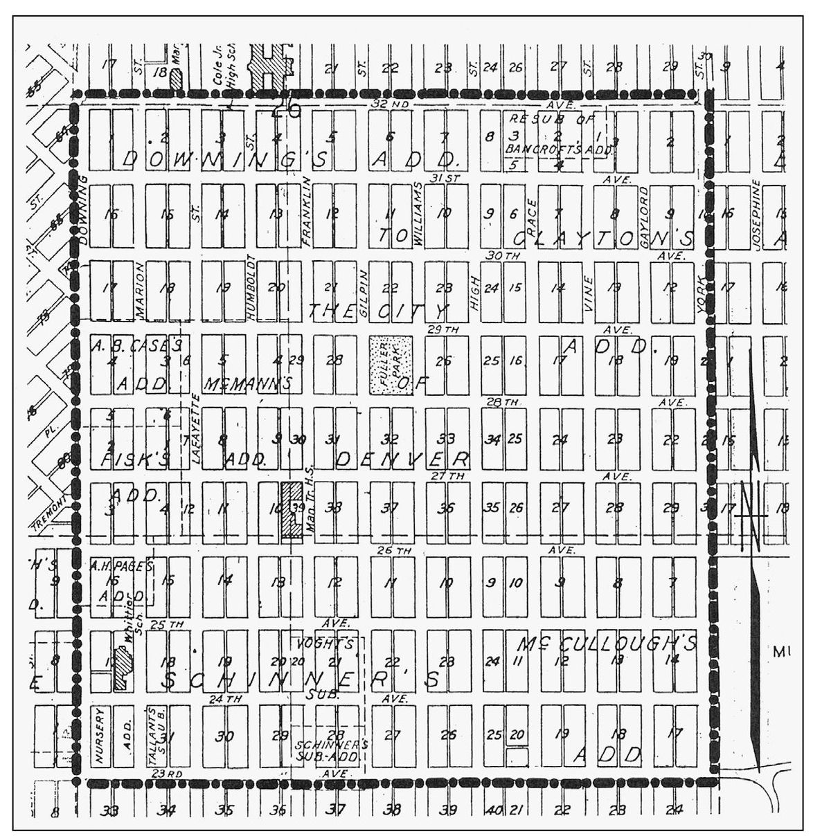 WHITTIER SUBDIVISION PLAT 1945 This map shows the names of some of Denvers - photo 4