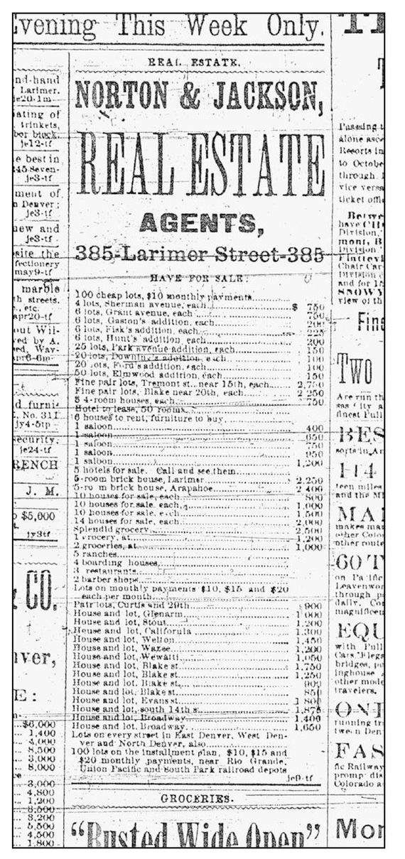 ROCKY MOUNTAIN NEWS JULY 7 1880 Whittiers housing construction blossomed - photo 5