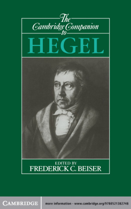 Frederick C. Beiser - The Cambridge Companion to Hegel