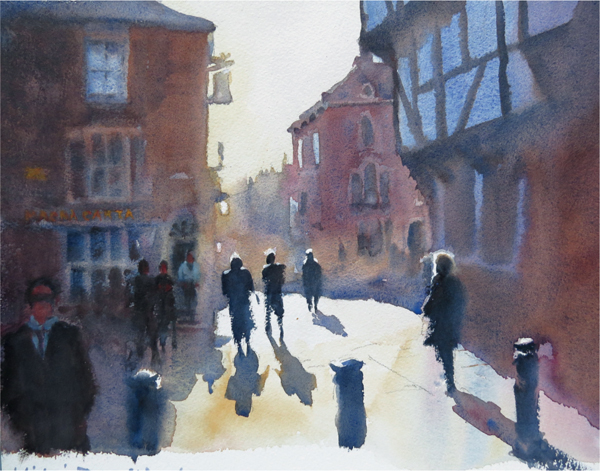 Lincoln in Sunshine Watercolour 28 x 38cm 11 x 15in The inclusion of people - photo 9