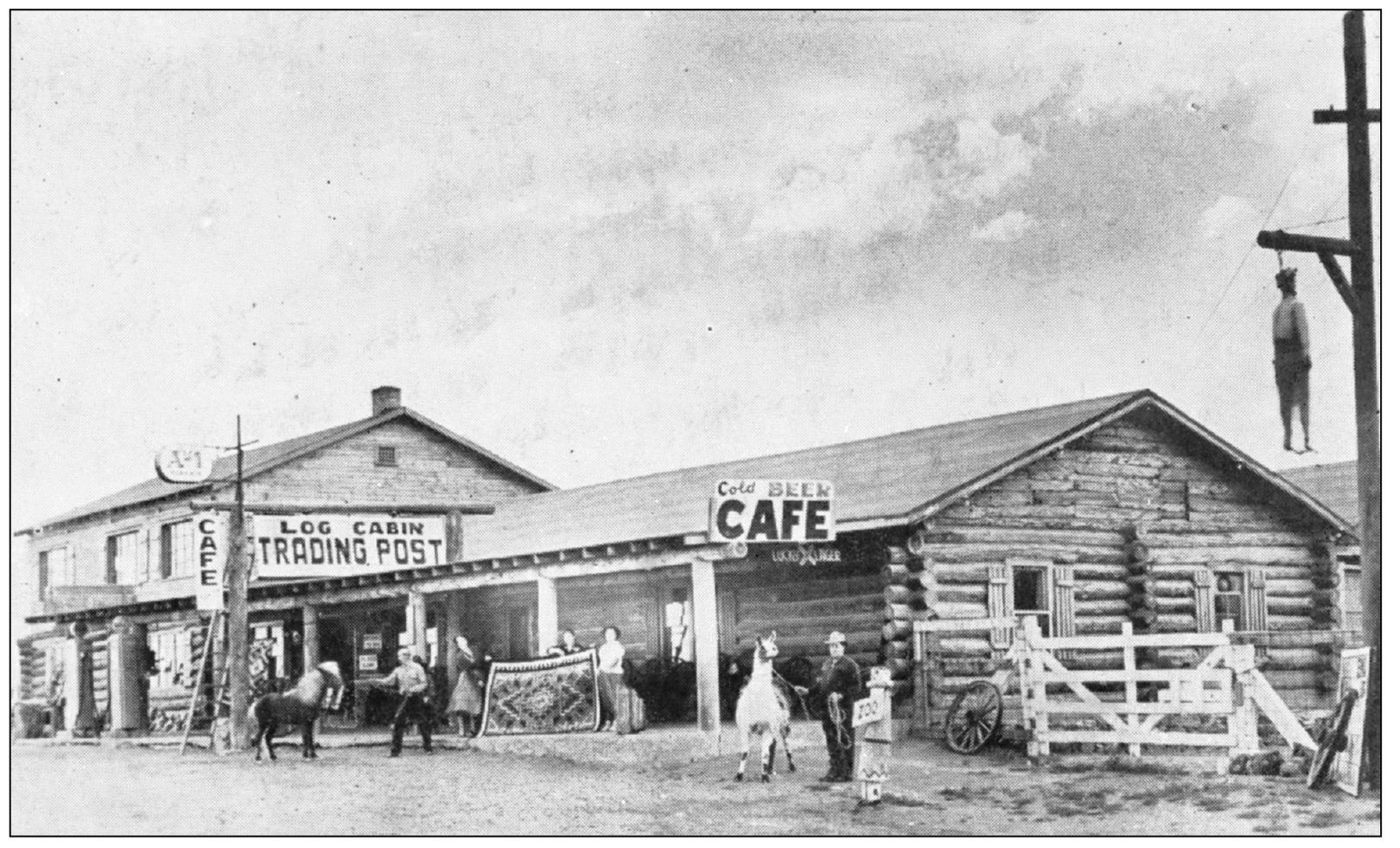 Al Berry operated the Log Cabin Trading Post near Sanders built of pine logs - photo 8