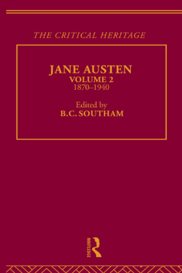 Southam - Jane Austen: the critical heritage. 2, 1870-1940