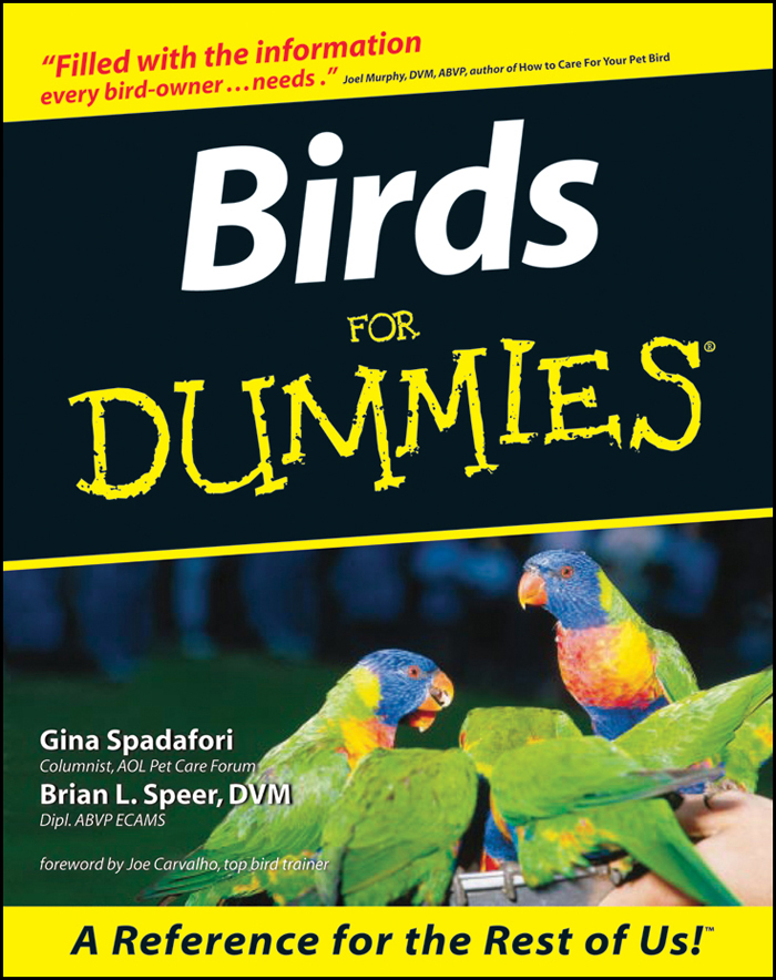 Birds For Dummies by Gina Spadafori and Brian L Speer DVM Foreword by Joe - photo 1