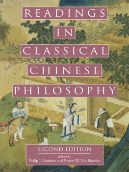 Van Norden Readings in Classical Chinese Philosophy