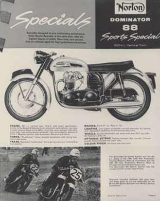 Brochure for the popular Norton Dominator 88 Sports Special it won its class - photo 7