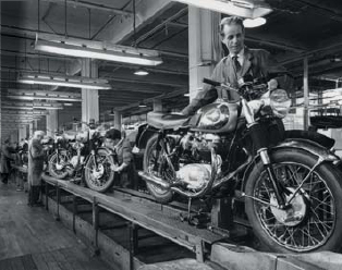 View of the BSA Small Heath factory production line during the mid-1960s - photo 8