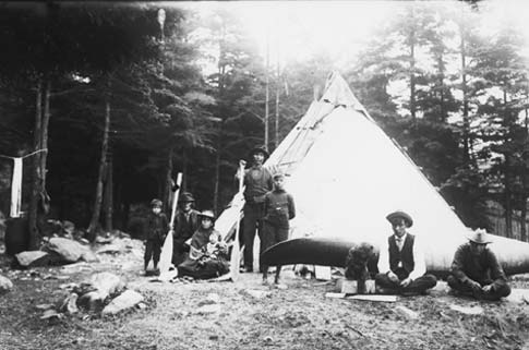 One of the birch-bark-covered dwellings in the Mikmaq settlement at Tufts Cove - photo 23