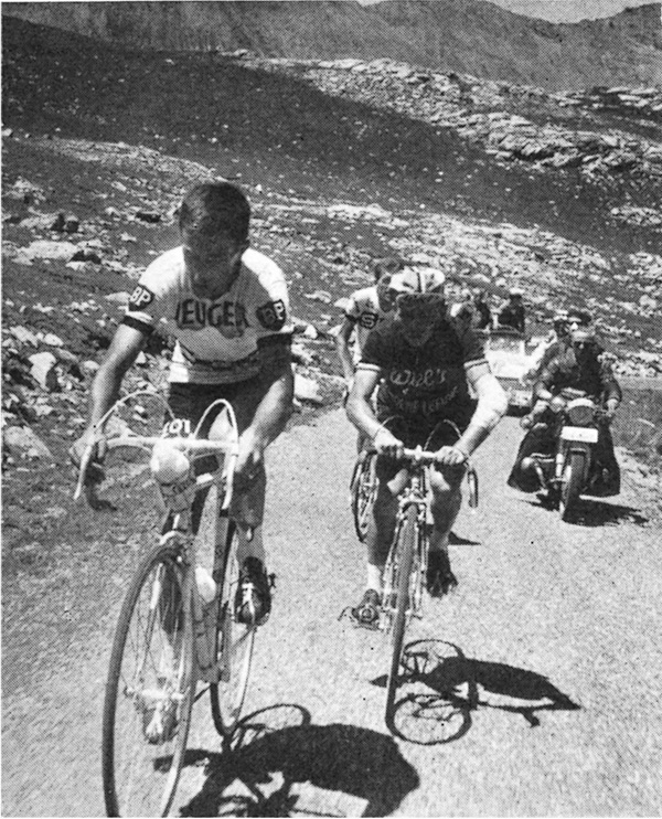 Just one of many climbs in the 1964 Tour de France Practically skin and - photo 20