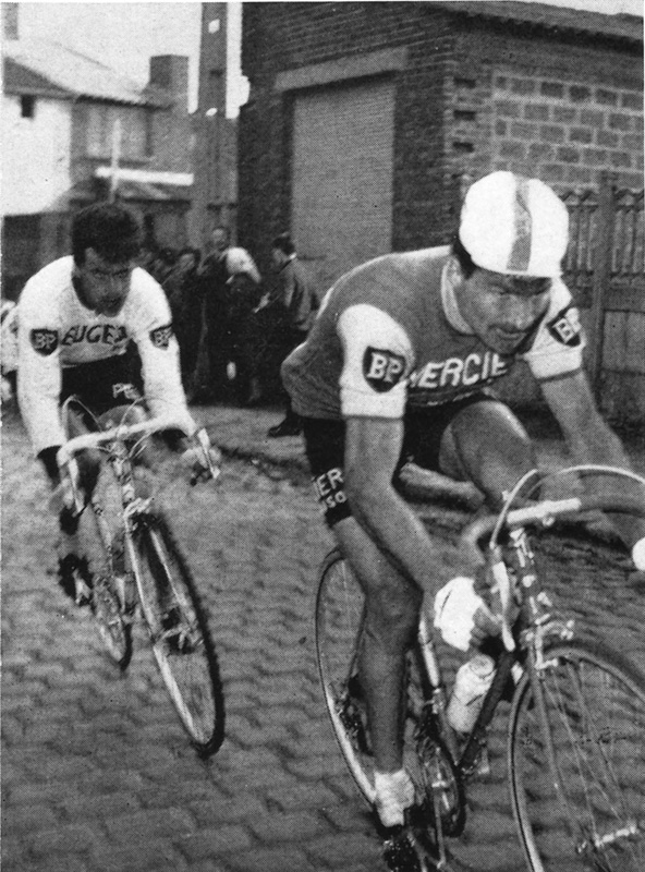 A cobblestone battle with Raymond Poulidor Trying hard Taken during National - photo 5