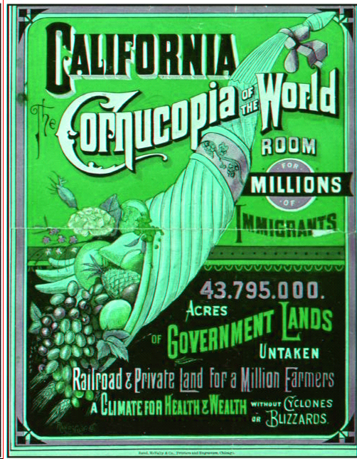 California Cornucopia of the World a railroad advertisement Lithographic - photo 16