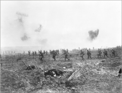 Canadian troops crossing the shell-torn battlefield of Vimy Ridge April 9 - photo 2