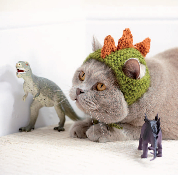 LEEROY MODELS THE DINOSAUR HAT WHILE PLAYING WITH HIS DINOSAUR MODELS - photo 14