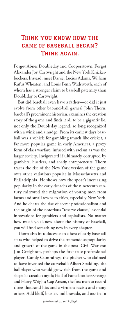 Baseball in the garden of eden the secret history of the early game - image 1