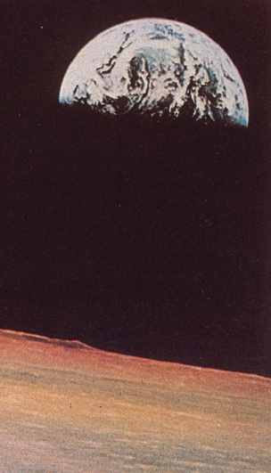 Color picture of the Earth rising taken by one of the Apollo missions to the - photo 1