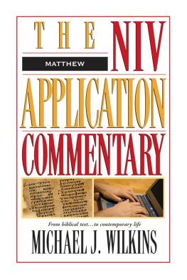 Staff Zondervan - Matthew: the NIV Application Commentary