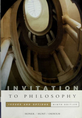 Stanley M. Honer - Invitation to Philosophy