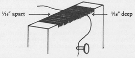 Detail of Notches along Top of Side Warping the Loom To begin warping the - photo 7