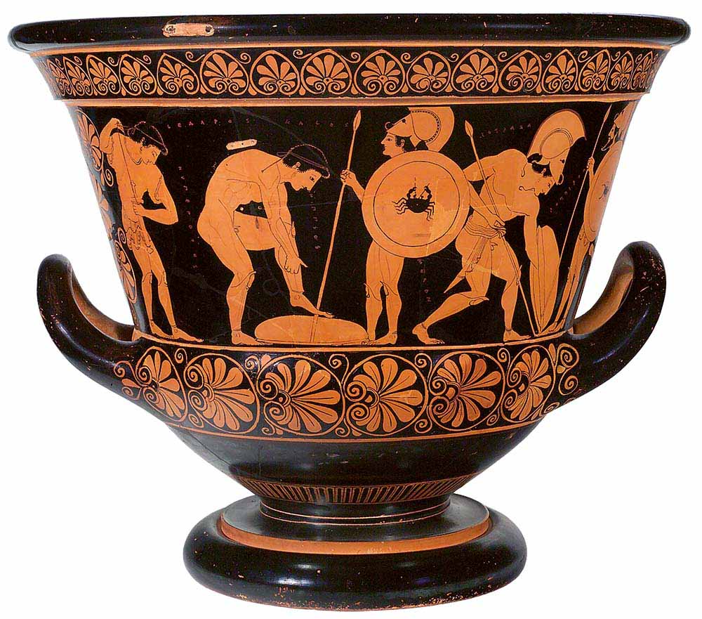 The vase is signed by Euxitheos the potter who shaped it and by Euphronios - photo 5