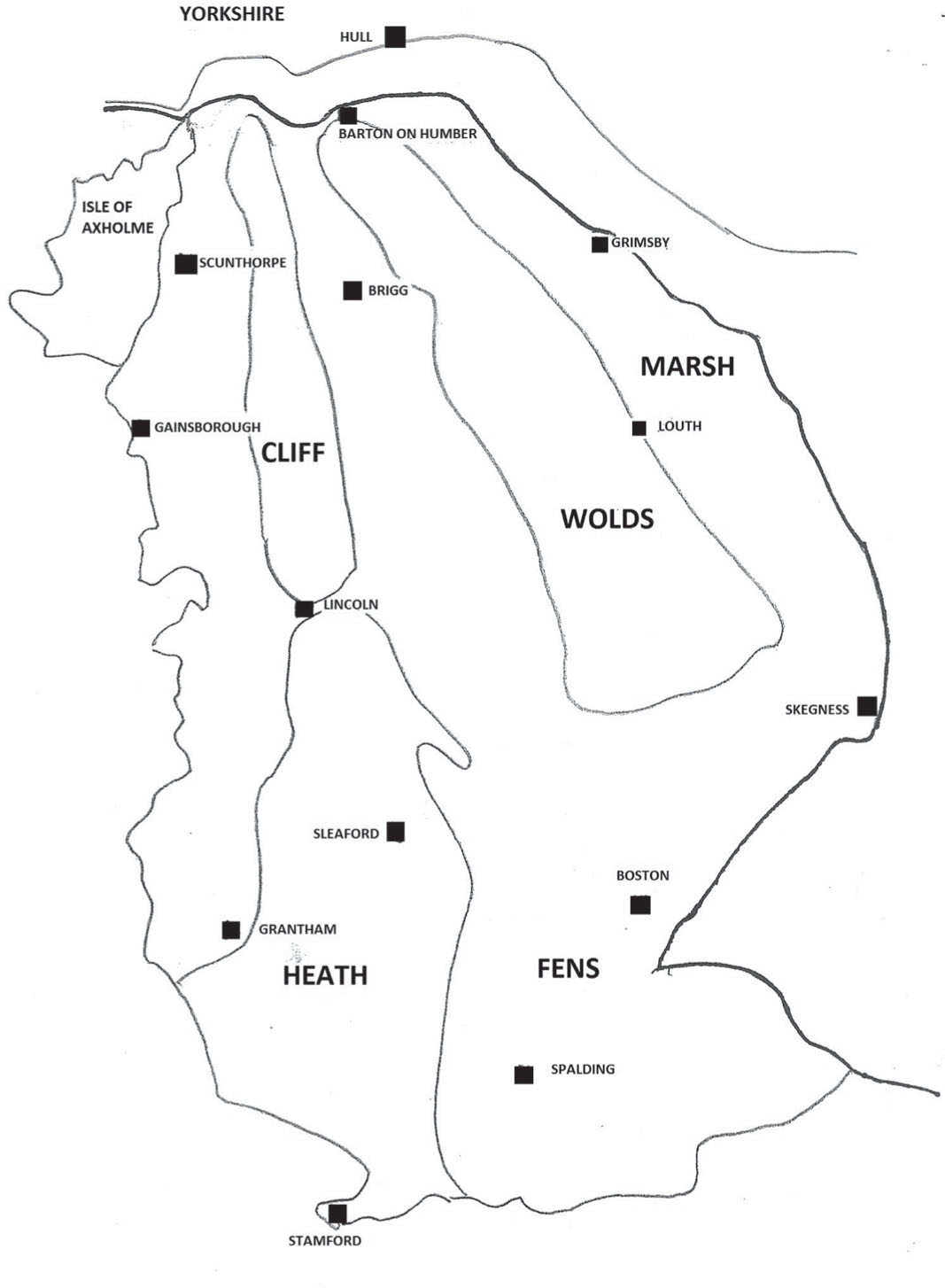 General topography of Lincolnshire Communications in Lincolnshire before the - photo 4