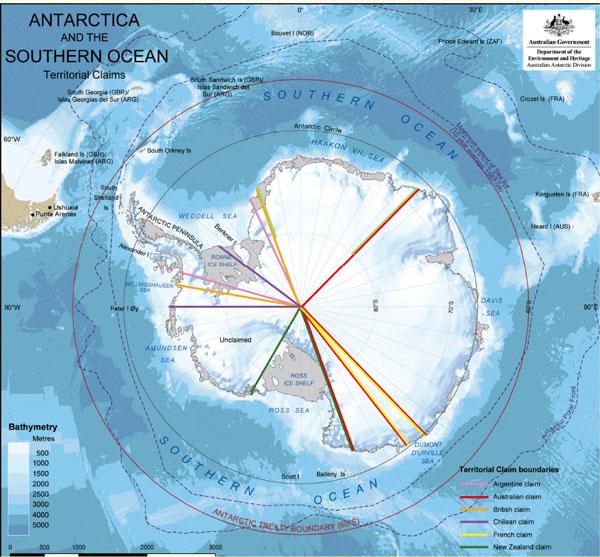 Antarctica and the Southern Ocean Territorial claims Map courtesy of the - photo 5