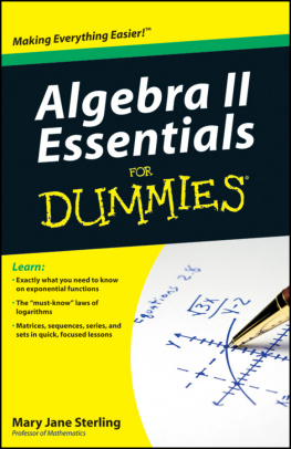Sterling - Algebra II Essentials For Dummies