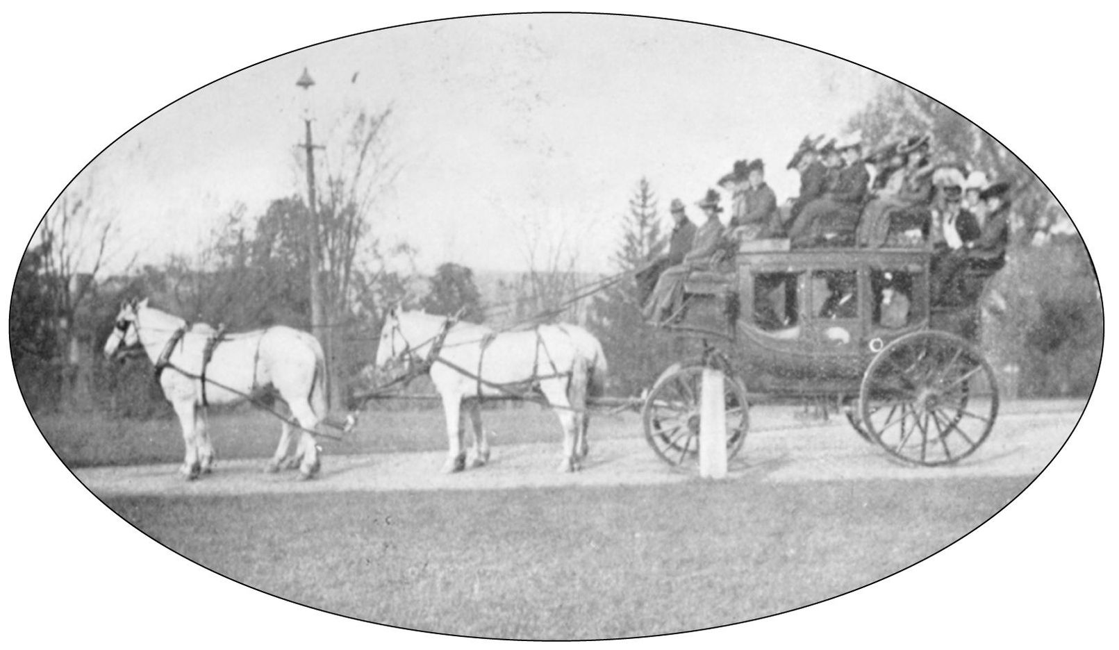 This stagecoach is leaving Bradford College in 1903 to deliver the girls to the - photo 6