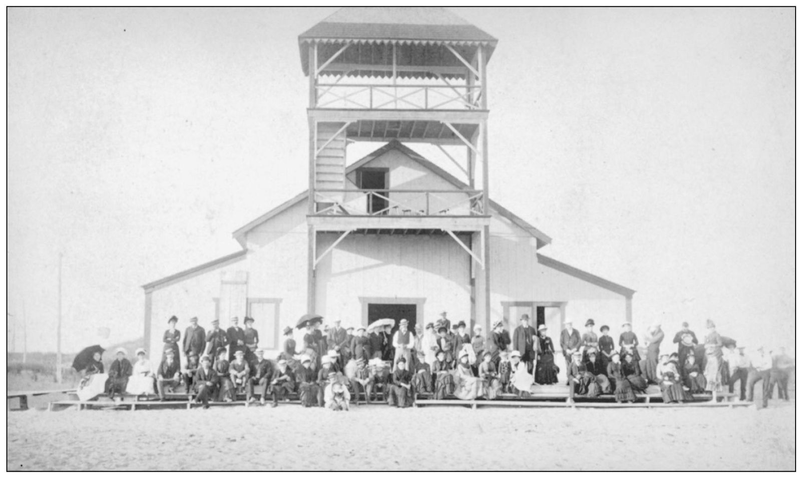 A group poses at the Pavilion at Black Rocks c 1880 The atmosphere of true - photo 9