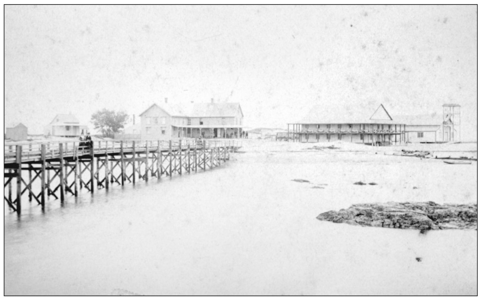 This photograph shows all the buildings and the pier at Black Rocks in 1888 - photo 12