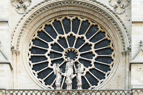 Rose window framing Our Lady Please note to hear these audio tours your - photo 10
