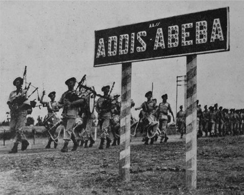 14 Troops from the Transvaal Scottish march through Addis Ababa 15 The - photo 15