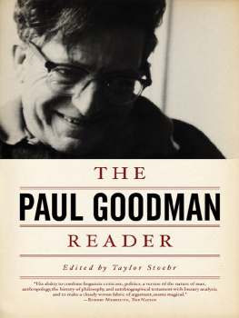 Stoehr Taylor The Paul Goodman Reader