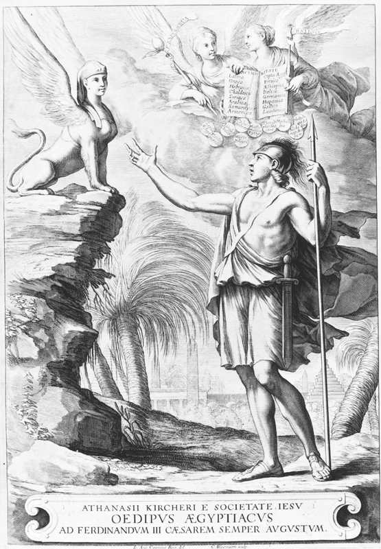 Fig 1 Kircher as the Egyptian Oedipus before the hieroglyphic sphinx See for - photo 2