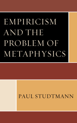 Studtmann - Empiricism and the Problem of Metaphysics