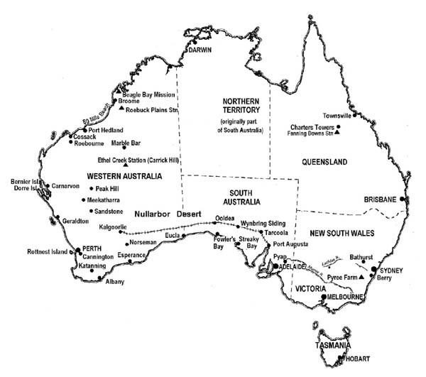 Map showing the places Daisy visited including the railway that passed through - photo 1