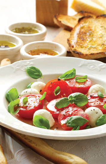 There is nothing like a fresh mozzarella tomato and basil salad Made of - photo 6